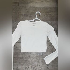 Aritzia White Long Sleeve Top